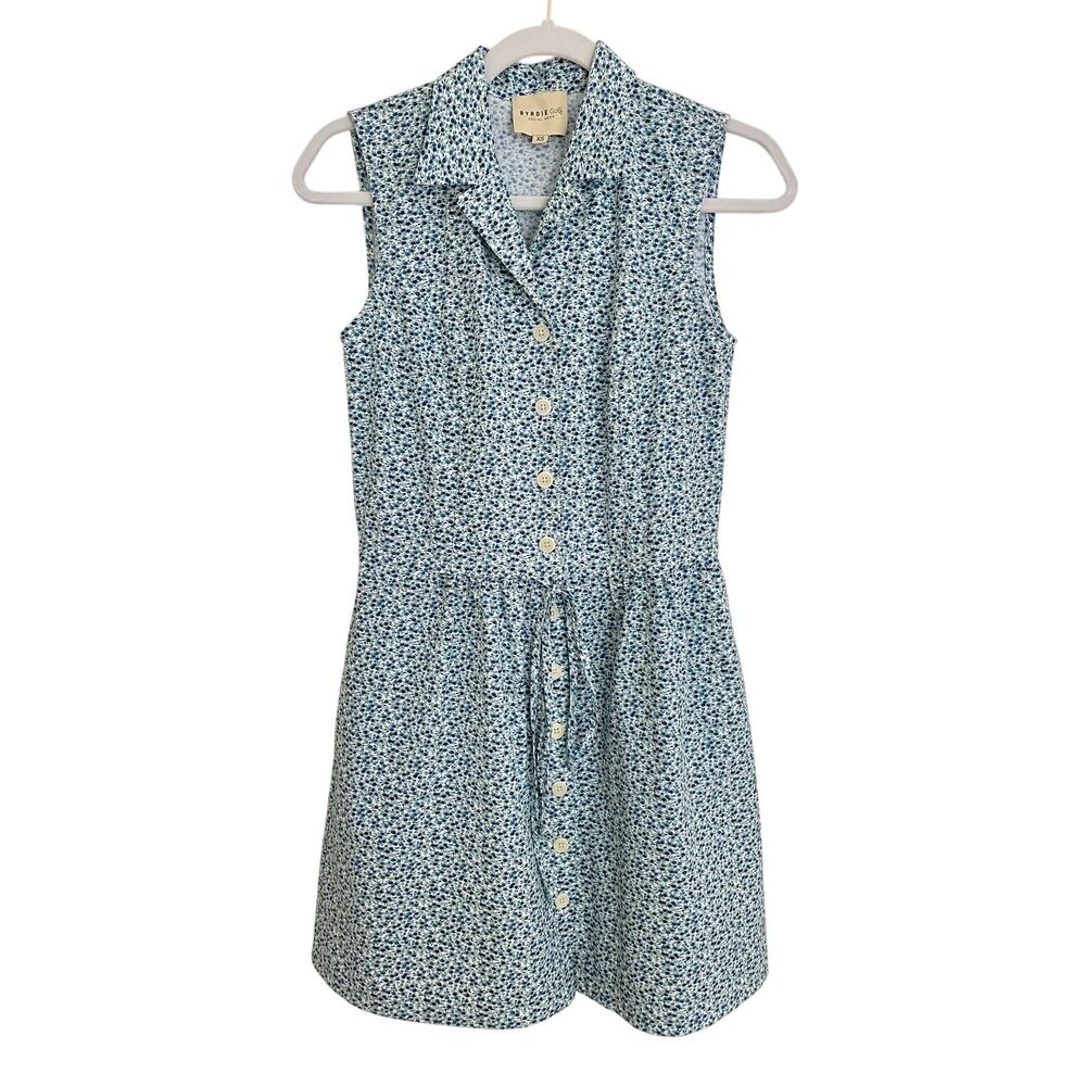 Byrdie Golf Social Tuckernuck Hayden Active Shirt Collar Button Mini Dress XS